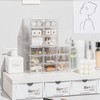 Liemuao Stackable Storage Drawers, Clear Drawer Storage Box for Small