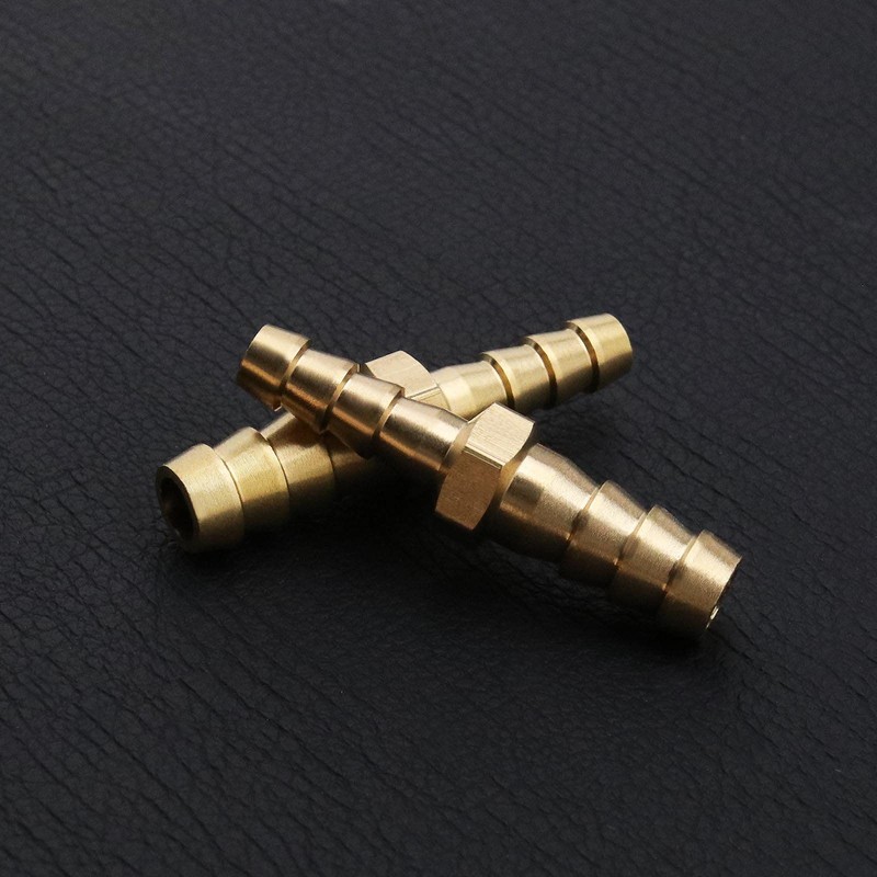 Hose Connector Reducer Brass Beard Straight Connector 8mm to 6mm