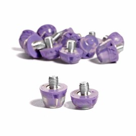 STUDIAMONDS TPU Studs- 14x Football Studs Standard Thread Rubber Cleats for Football Boots (Translucent Purple)