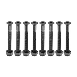 PATIKIL Skateboard Hardware Kit 2-5/8", 8pcs Carbon Steel Grade 8.8 Mounting Screws Bolts Nuts Set for Skateboard Cruiser, Black