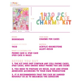 DoDoBeads Cute Junk Case Charms Kit