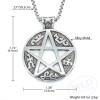 MLD Trading Pentagram Pentacle Pendant Necklace on 23” Box Chain