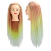 Hairdressing Mannequin Head Synthetic Braiding Hair Hairdresser Head Gradient Orange