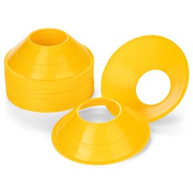 Champion Sports Mini Neon Field Cones Neon Yellow, 5" Diameter