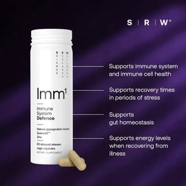 SRW Imm¹ Defence | Supports Immune System Health | 60 Vege Capsules | Supplement for Immune Response | Contains Natural Glycoprotein Isolate (Muno-IgY™) and Quercetin