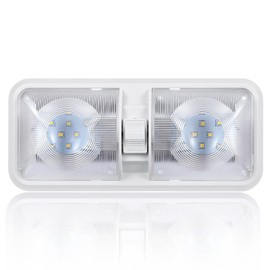 KONPWAY 12 Volt LED RV LED Lights with ON/Off Switch - Daylight 6500K 8W 600LM, Interior Lighting for RV Van Trailer Camper Boat - Pack of 1