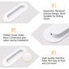 MOROBOR 2 PCS Recessed Cabinet Handles, Warm White Stainless Steel