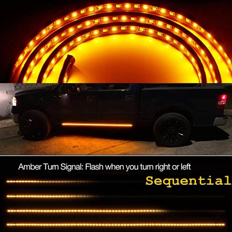 Unbranded 2PC-70" Running Board LED Light Side Step Strip Bar