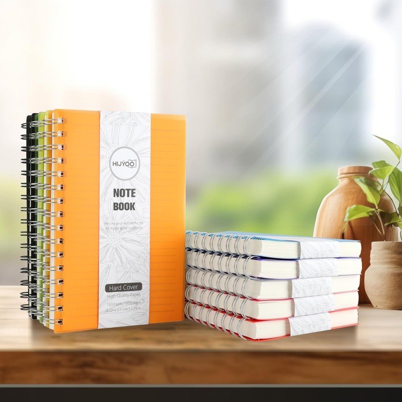 HIJYOO Notebook A5, 300 pages/150 sheets Wirebound Spiral Notebooks, A5