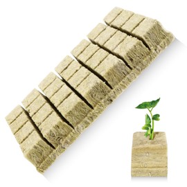 LURNODY Pack of 28 Rockwool Cube Cultivation Cubes Suitable for Hydroponics, Rooting, Earthless Cultivation of Seedlings, Rock Wool Cube is the Ideal Tool for Hydroponic Planting