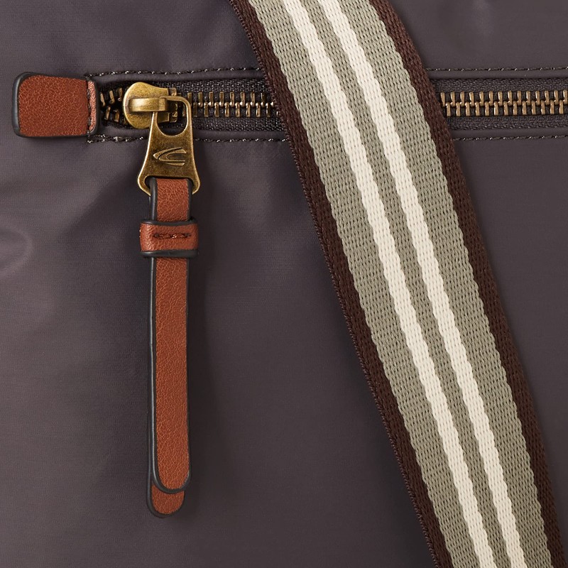 camel active Bari Damen Umhängetasche Crossbody Bag Groß Grau