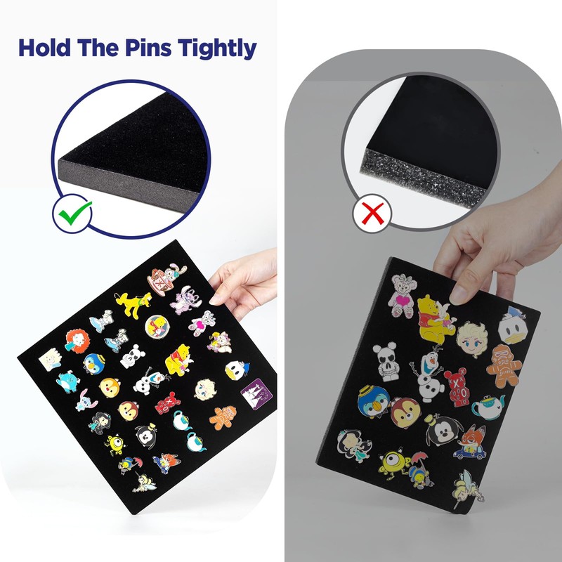 11x11 Enamel Pin Display Frame, Pin Collection Shadow Box, Desktop