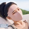 Summer New UV Protection Full Face Women's Hemline Sun Visor 3D Cooling Mask Face Genie XKZ68 [XKZ68] Arctic Gray-FREE 5ea