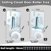 HCEWSBFD 8 Pcs Closet Sliding Door Hardware Wardrobe Roller Kit