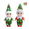 2pcs Christmas Elf Baby Mini Dolls,Christmas Baby Elves Twins Cute