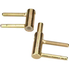 KOTARBAU® Set of 2 Drill Hinges 16 mm Brass Universal Door Hinge Front Door Hinge Robust Frame Tape Feeding Door High Load Capacity Cylinder Head Adjustable