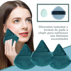 Juego de 15 esponjas de maquillaje,polvo facial, esponjas de maquillaje, mini aplicadores, Mini Esponjas de Maquillaje para polvo suelto de base, base y corrector líquido o en crema (Azul)