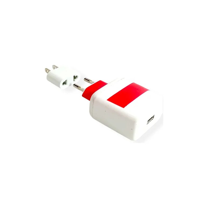 Adaptador Enchufe Europeo Clavija Celular Redondo A Plano Ac