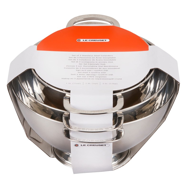 Le Creuset Set of 3 Stackable Colanders