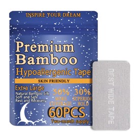 FLETUTE Premium Mundpflaster 60 Stück – Extrabreites Bambus-Tape für Schlaf, Hautfreundlicher Schnarchstopper mit vergrößerter Fläche​