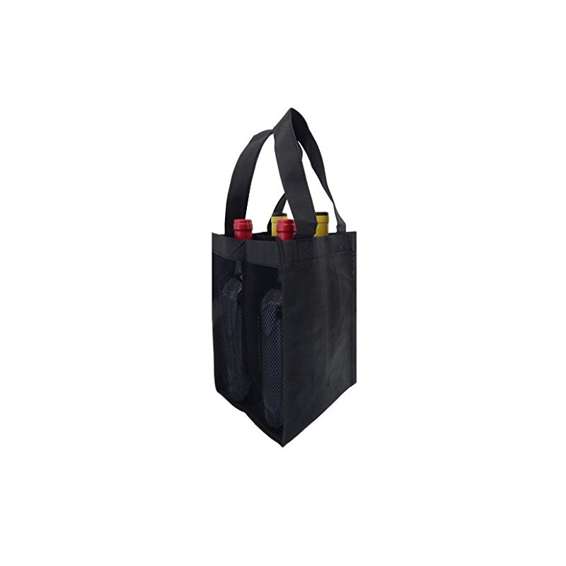 CYMA Reusable Wine Totes Mesh Side Panels, 4 pk Set