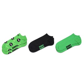 Happy Socks 3-Pack Vinyl Low Socks, Green, M/L
