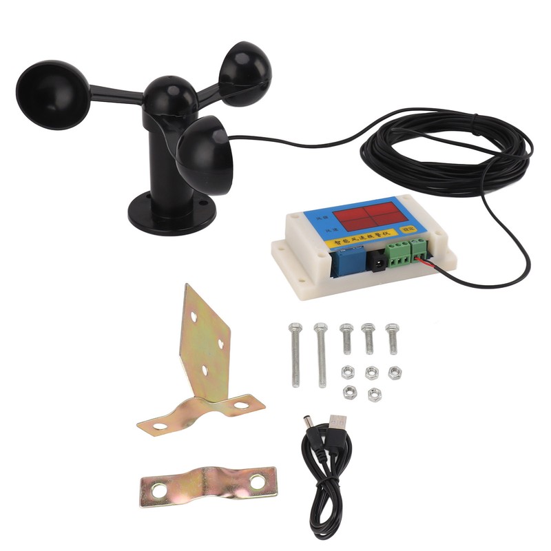 3 Fan Blades Tower Crane Anemometer 3 Blades USB 5V