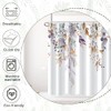 Ruelvth Small Stall Shower Curtain, Purple Eucalyptus Shower Curtain for