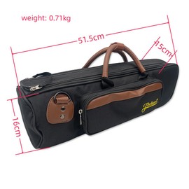 WUQIMUSC Trumpet Gig Bag, Durable and Lightweight Instrument Case, 1200D Oxford Cloth with Comfortable Shoulder Strap and Leather Gripped Handle, Easy to Carry,0.71kg