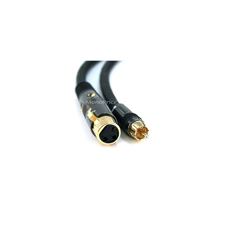 Monoprice XLR to RCA Cable - Female to Male, 16AWG,
