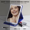 WangSelect Espejo de viaje con luz, espejo de maquillaje portátil