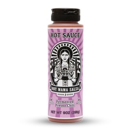 Hot Mama Salsa Fermented Fresno Chili – A Chili Hot Sauce with Natural Ingredient Rich in Antioxidants, Low Calorie, No Preservatives, Additives, or GMOs – Perfect for Tacos, Eggs, and More – 9 fl oz