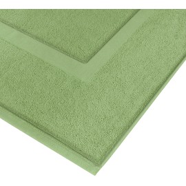 Utopia Towels Cotton Banded Bath Mats, Sage Green, [Not a Bathroom Rug], 21 x 34 Inches, 100% Ring Spun Cotton - Highly Absorbent and Machine Washable Shower Bathroom Floor Mat (Pack of 2)