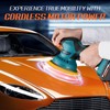Cordless Car Buffer Polisher w/ 2x2000mAh 21V Batteries, 6 Inch