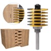 WSOOX Adjustable Finger Joint Router Cutter, 8mm Shank Carbide Chisel