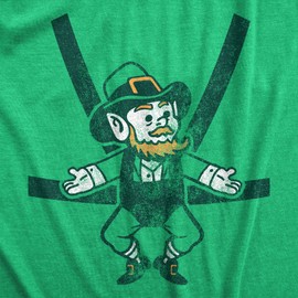 Mens Leprechaun Baby Harness T Shirt Funny Sarcastic Saint Patricks Day Child Carrier Novelty Tee for Guys Funny T Shirts Saint Patrick's Day Apparel for Green - L
