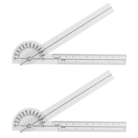 PAVIKE Goniometer, Rehabilitation, Angle Meter, 2-Pack, Rotable, Multifunctional, Transparent, Plastic, 180 Degree Measuring Tool, Angle Measuring Instrument, Goniometer, Rehabilitation