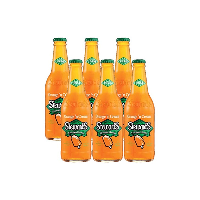 Stewarts Original Orange N' Cream Soda 12 Oz Glass Bottle