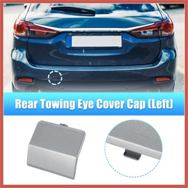 ACROPIX Silver Tone Rear Bumper Tow Hook Towing Eye Cover Cap Replacement GJR950EL1 for Mazda 6 2013 2014 2015 2016 2017 2018 Car Parts