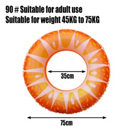 JYJLLM Pool Inflatables Floats for Kids Adults, Swimming Pool Inflatables, swimming ring，rubber ring，Swimming Ring，Fruit Rubber Ring, Inflatable Pool Toys (orange, adult90#)