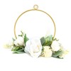 Floral Hoop Metal Ring Wreath Artificial Wall Hanging Wreath for