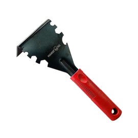 MANUFORE Red crowbar, nail lifter, trim puller, multifunctional trim puller for removing skirting boards, wooden floors, skirting boards, door panels, nails