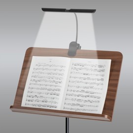 Classic Cantabile SM Easy Music Stand Light, Dimmable, Flexible Clamp Lamp LED with Memory Function, Table Lamp with Gooseneck, Warm White Light, 18 LEDs, Piano Lamp in Black