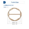 uxcell 2 Pcs T-shirt Clips, 34mm(1-5/16") Round Metal Silk Scarf