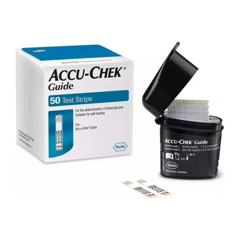 Accu Check Guide Tiras Reactivas De Glucosa 100 Pzas