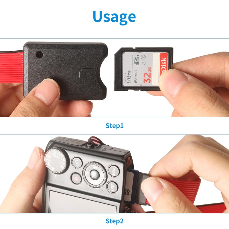 PinQiongZhe SD Memory Card Extension Cable PVC Material Car Navigation