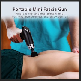 Muskel Massagepistole, Massage Gun Muskel Massagegerät,Handmassagegerät,Muskel Massagegerät mit LCD-Anzeige-Touchscreen,für Nacken Rücken Körper Tragbares mit 4 Köpfen 12 Geschwindigkeiten