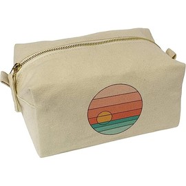 'Sunset Circle ' Canvas Wash Bag/Makeup Case (CS00032071)