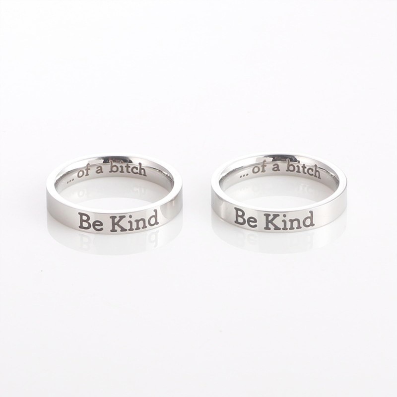 MIFYNN Be Kind of A Bich Ring Stainless Steel Rings