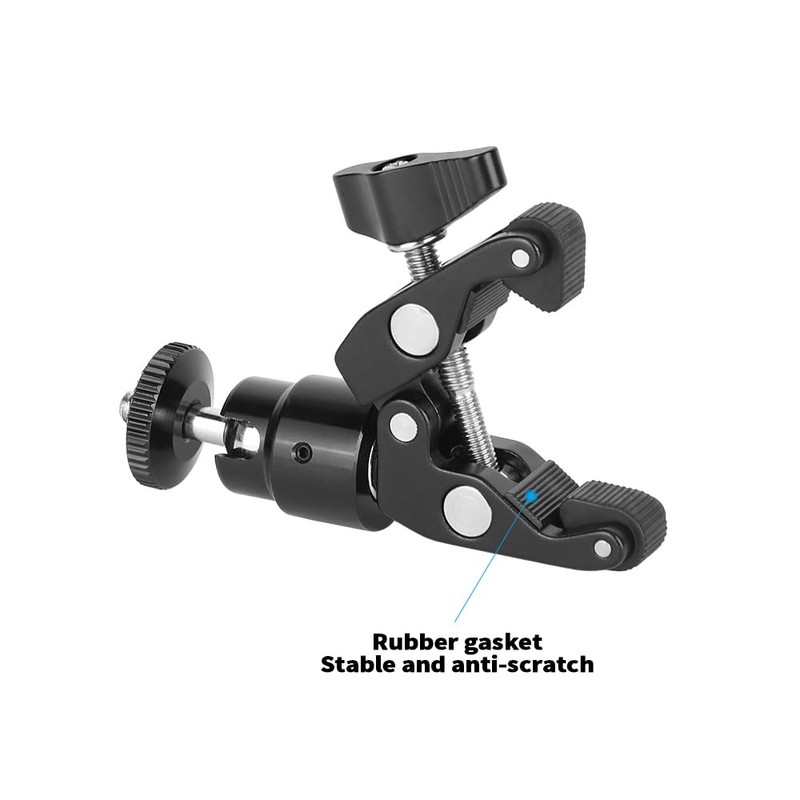 SZRIG Super Clamp with 1/4"-20 Mini Ball Hand for Camera
